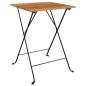 Preview: Bistrotisch Klappbar 55x54x71 cm Massivholz Teak und Stahl