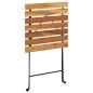 Preview: Bistrotisch Klappbar 55x54x71 cm Massivholz Teak und Stahl