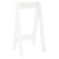 Preview: Hocker 2 Stk. Weiß 40x40x75 cm Massivholz Kiefer