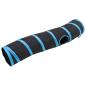 Preview: Katzentunnel in S-Form Schwarz und Blau 122 cm Polyester