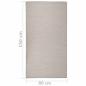 Preview: Outdoor-Teppich Flachgewebe 80x150 cm Hellgrau