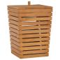 Preview: ARDEBO.de - Wäschekorb 30×30×45 cm Teak Massivholz