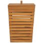 Preview: Wäschekorb 30×30×45 cm Teak Massivholz