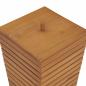Preview: Wäschekorb 30×30×45 cm Teak Massivholz