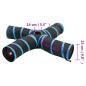 Preview: Katzentunnel 4-Wege Schwarz und Blau 25 cm Polyester