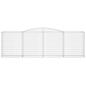 Preview: Gabione mit Hochbogen 400x50x120/140 cm Verzinktes Eisen