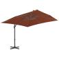 Preview: Ampelschirm mit Aluminiummast Terrakotta 400 x 300 cm