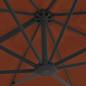 Preview: Ampelschirm mit Aluminiummast Terrakotta 400 x 300 cm