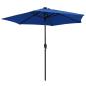 Preview: Sonnenschirm mit LED-Beleuchtung und Alu-Mast 270 cm Azurblau