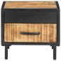 Preview: Nachttisch 40x40x35 cm Raues Mangoholz