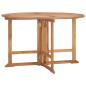 Preview: ARDEBO.de - Garten-Esstisch Klappbar Ø110x75 cm Massivholz Teak