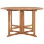 Preview: Garten-Esstisch Klappbar Ø110x75 cm Massivholz Teak