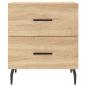 Preview: Nachttische 2 Stk. Sonoma-Eiche 40x35x47,5 cm Holzwerkstoff