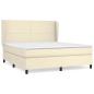 Preview: Boxspringbett mit Matratze Creme 180x200 cm Kunstleder