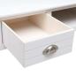 Preview: Schreibtisch Weiß 108x45x76 cm Massivholz Paulownia