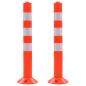 Preview: ARDEBO.de - Verkehrspoller 2 Stk. Kunststoff 75 cm