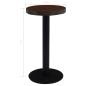 Preview: Bistrotisch Dunkelbraun 40 cm MDF