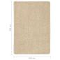 Preview: Shaggy-Teppich Creme 160x230 cm Rutschfest