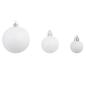 Preview: 100-tlg. Weihnachtskugel-Set 3/4/6 cm Weiß/Grau