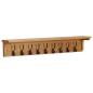 Preview: ARDEBO.de - Wandgarderobe 90x16x16 cm Massivholz Eiche
