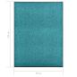 Preview: Fußmatte Waschbar Cyan 90x120 cm