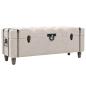 Preview: Aufbewahrungsbank-Set 3-tlg. Massivholz und Stahl 112x37x45 cm