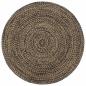 Preview: ARDEBO.de - Teppich Handgefertigt Jute Schwarz und Braun 210 cm