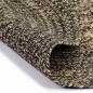 Preview: Teppich Handgefertigt Jute Schwarz und Braun 210 cm