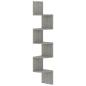Preview: Wand-Eckregal Betongrau 19x19x123 cm Holzwerkstoff