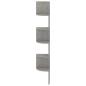 Preview: Wand-Eckregal Betongrau 19x19x123 cm Holzwerkstoff
