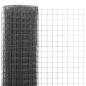 Preview: Drahtzaun Stahl mit PVC-Beschichtung 10x1 m Grau