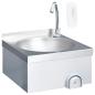 Preview: Handwaschbecken mit Wasserhahn und Seifenspender Edelstahl