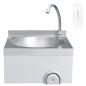 Preview: Handwaschbecken mit Wasserhahn und Seifenspender Edelstahl