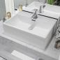Preview: ARDEBO.de - Waschbecken mit Hahnloch Keramik Wei? 51,5x38,5x15 cm