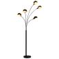 Preview: ARDEBO.de - Stehlampe 200 cm 5 x E14 Schwarz und Golden