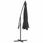 Preview: Ampelschirm mit Aluminium-Mast 350 cm Schwarz