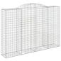 Preview: Gabione mit Hochbogen 300x50x200/220 cm Verzinktes Eisen