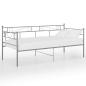 Preview: Schlafsofa Bettgestell Grau Metall 90x200 cm