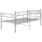 Preview: Schlafsofa Bettgestell Grau Metall 90x200 cm