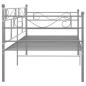 Preview: Schlafsofa Bettgestell Grau Metall 90x200 cm