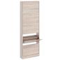 Preview: Schuhschrank mit 5 Schuhkippern Holz Eichen-Optik