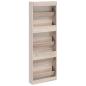 Preview: Schuhschrank mit 5 Schuhkippern Holz Eichen-Optik