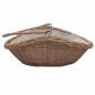 Preview: Holzkorb mit Tragegriff 57 × 46 × 52 cm Braun Weide