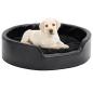 Preview: ARDEBO.de - Hundebett Schwarz 69x59x19 cm Plüsch und Kunstleder