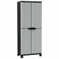 Preview: Kunststoffschrank 68x39x171,5 cm Rattan-Design