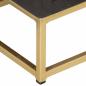 Preview: Schubladenschrank Schwarz Golden 45x30x105cm Mangoholz