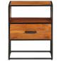 Preview: Nachttisch 40x30x50 cm Massivholz Akazie