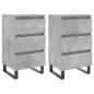 Preview: Nachttische 2 Stk. Betongrau 40x35x69 cm Holzwerkstoff