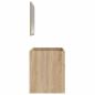 Preview: Badschrank mit Spiegel Sonoma-Eiche Holzwerkstoff