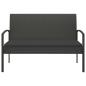 Preview: Gartenbank mit Kissen Schwarz 105 cm Poly Rattan